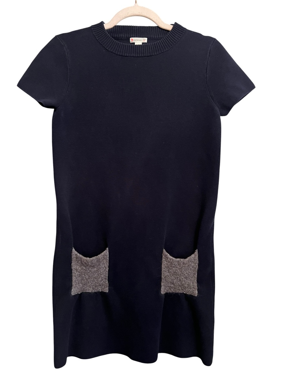 Crewcuts Navy Sweater Dress Girls Size 16 Wool Pocket Knit Preppy Classic
